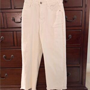 Women's White Crop Jeans